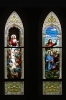 Last Supper and Crucifixion. Set of four windows in St. Michaels in Wheaton, IL. Depicting the last days of Jesus Christ.