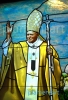 Pope John Paul II . Stained glass window for a chapel in St. Marry Catholic Church in Huntley, IL.